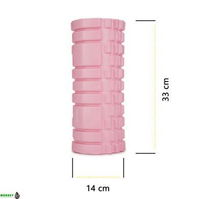 Массажный ролик Cornix EVA 33 x 14 см (валик, роллер) XR-0036 Light Pink