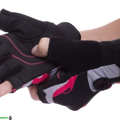 Перчатки для фитнеса и тренировок HARD TOUCH FG-009 XS-L черный-розовый