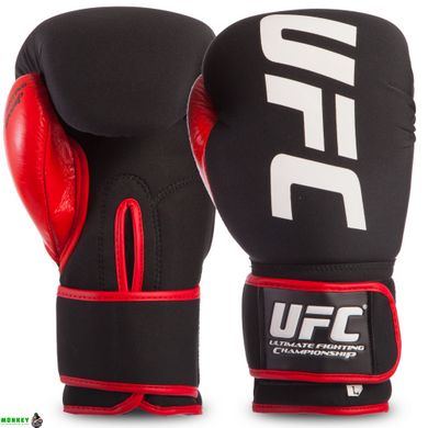 Перчатки боксерские PU на липучке UFC ULTIMATE KOMBAT (PU, неопрен, р-р M-L(10-12унции), цвета в ассортименте) 017
