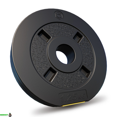 Набор композитных дисков Besport PowerPro 29кг для гантелей и штанг + 2 грифа