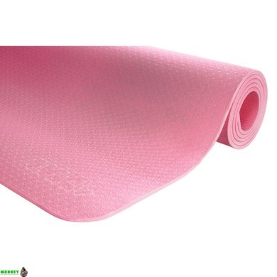 Коврик (мат) для йоги и фитнеса 4FIZJO TPE 6 мм 4FJ0152 Pink