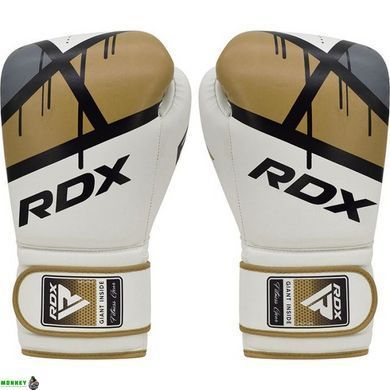 Боксерські рукавиці RDX F7 Ego Golden 16 унцій (капа в комплекті)