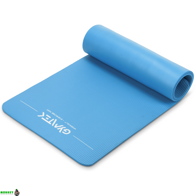Коврик (мат) для йоги и фитнеса Gymtek NBR 1 см голубой