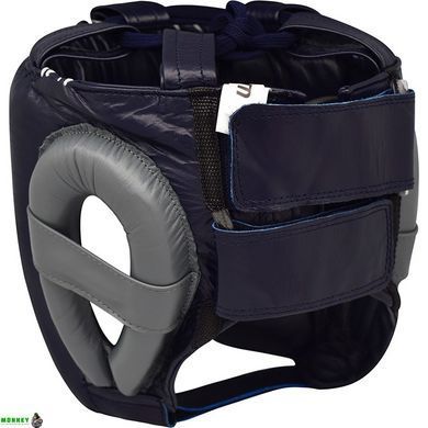 Боксерський шолом RDX Leather Pro Blue M