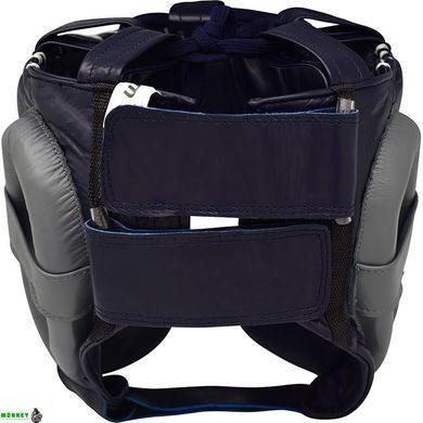 Боксерський шолом RDX Leather Pro Blue M