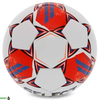 М'яч футбольний SELECT BRILLANT REPLICA V23 №4 білий-червоний