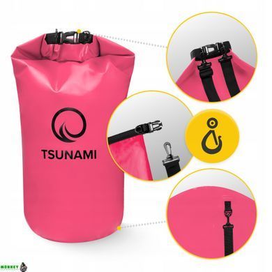 Гермомешок TSUNAMI Dry Pack 30 л водозащитный Pink (P-5907739314093)