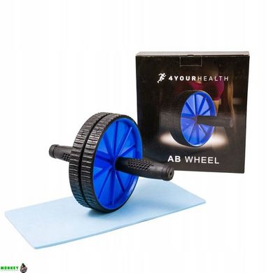 Колесо для пресу подвійне 4yourhealth 0163 Ab Wheel Blue