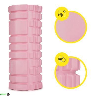 Массажный ролик Cornix EVA 33 x 14 см (валик, роллер) XR-0036 Light Pink