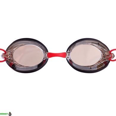 Окуляри для плавання MadWave SPURT Mirror M042725 Червоно-чорний