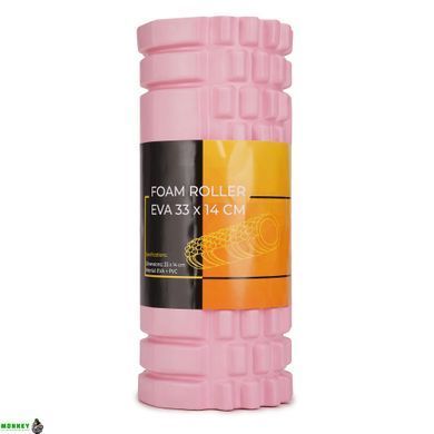 Массажный ролик Cornix EVA 33 x 14 см (валик, роллер) XR-0036 Light Pink