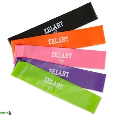 Резинки для фітнесу набір LOOP BANDS ZELART FI-6886 5шт кольори в асортименті