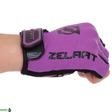 Перчатки для фитнеса и тренировок Zelart MA-3888 Черный-фиолетовый XS