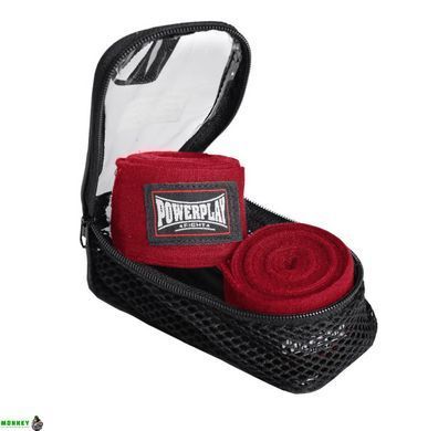 Бинты для бокса PowerPlay 3046 Красные NYLON (3м)