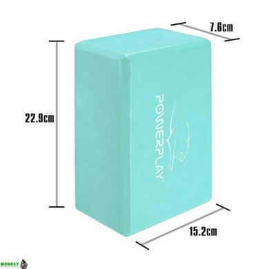 Блок для йоги PowerPlay 4006 Yoga Brick Мятный