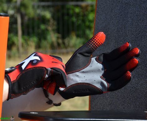 Рукавички для фітнесу MadMax MXG-101 X Gloves Black/Grey/Red M