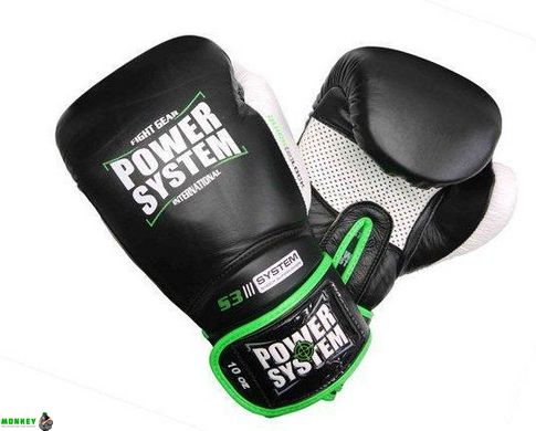 Боксерские перчатки PowerSystem PS 5004 Impact Black 10 унций