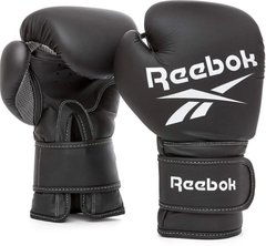 Боксерские перчатки Reebok Boxing Gloves черный, белый Чел 10 унций