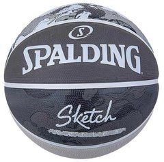 Мяч баскетбольный Spalding Sketch Jump Ball серый