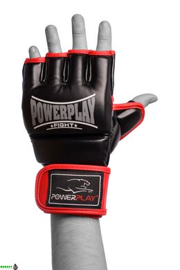 Перчатки для MMA PowerPlay 3058 черно-красные S