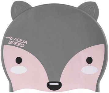 Шапка для плавання Aqua Speed ZOO Fox 9815 лисиця, сірий Діт OSFM