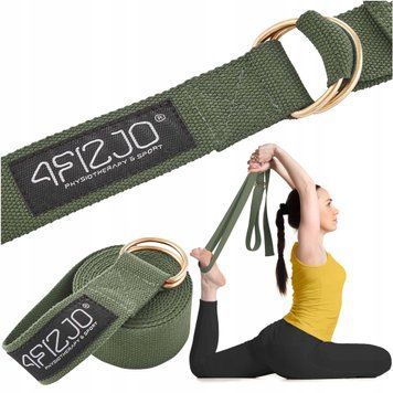 Ремінь для йоги 4FIZJO 300 см Olive (P-5907739318442)