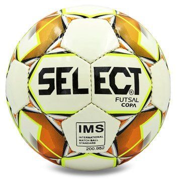 М'яч для футзалу SELECT COPA ST-8155 №4 білий-помаранчевий