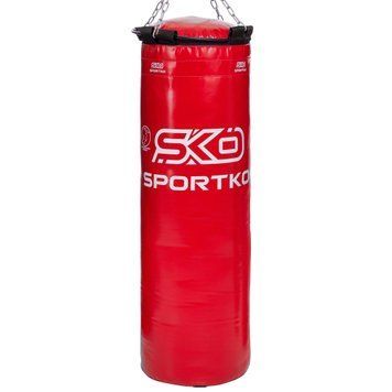 Мішок боксерський Циліндр з кільцем та ланцюгом ЕЛІТ SPORTKO MP-22 Червоний висота 110см