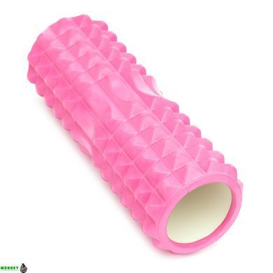 Массажный ролик Cornix EVA 33 x 14 см (валик, роллер) XR-0327 Pink
