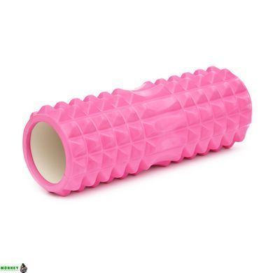 Массажный ролик Cornix EVA 33 x 14 см (валик, роллер) XR-0327 Pink
