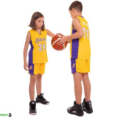 Форма баскетбольная подростковая SP-Sport NBA LAKERS 24 CO-0038 M-XL цвета в ассортименте
