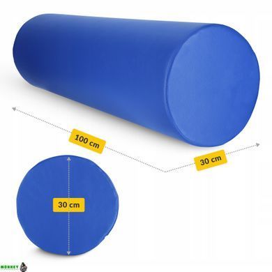 Валик для реабілітації та масажу 4FIZJO 100 x 30 см Blue (P-5905973402958)