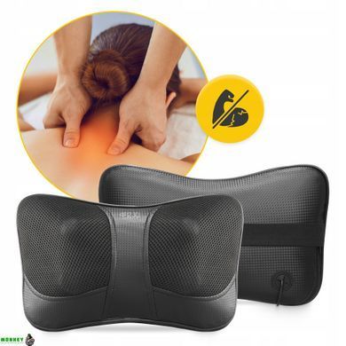 Подушка-масажер 4FIZJO Shiatsu Ultra+ Black (P-5907739319173)