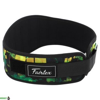 Пояс атлетичний посилений регульований FAIRTEX 167772 L ширина-17см чорний-зелений