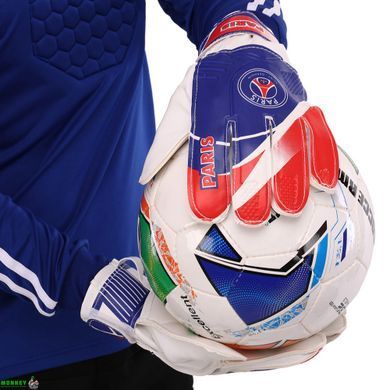 Перчатки вратарские PARIS SAINT-GERMAIN BALLONSTAR FB-0187-2 9 размер синий-красный