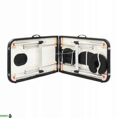 Массажный стол складной 4FIZJO Massage Table Alu W60 Black (P-5907739318374)