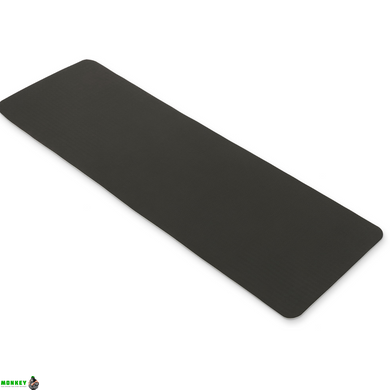 Килимок (мат) для фітнесу та йоги Gymtek Premium TPE 0,6см сіро-чорний