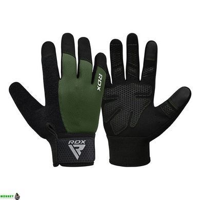 Перчатки для фитнеса RDX W1 Full Finger Army Green M
