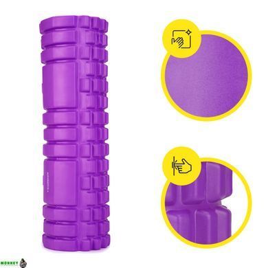 Массажный ролик Cornix EVA 45 x 14 см (валик, роллер) XR-0042 Violet