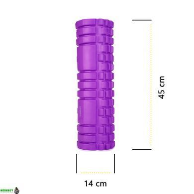 Массажный ролик Cornix EVA 45 x 14 см (валик, роллер) XR-0042 Violet