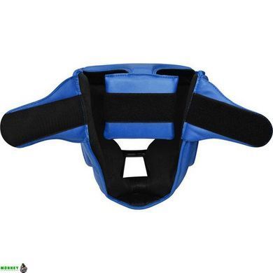 Боксерский шлем RDX T1 Grill Full Blue L (капа в комплекте)