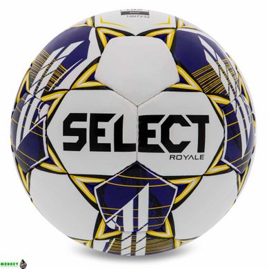 Мяч футбольный SELECT ROYALE FIFA BASIC V23 №4 белый-фиолетовый