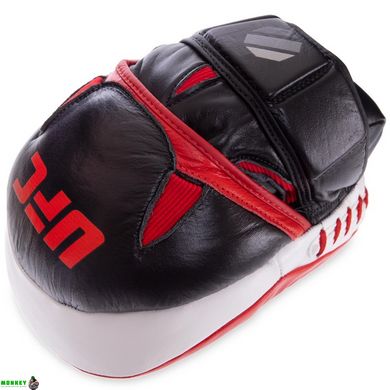 Лапа Вигнута для боксу та єдиноборств UFC PRO Strike UCP-75345 17,5x23,5см 2шт чорний-червоний