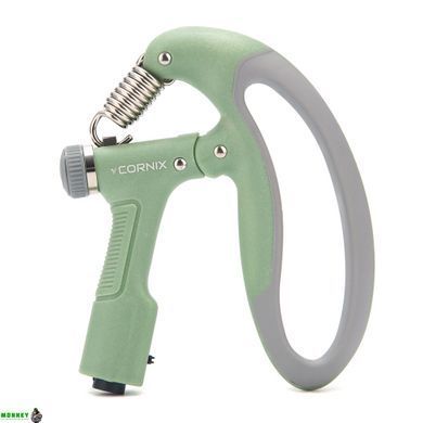 Эспандер кистевой Cornix 10-100 кг с регулируемой нагрузкой и счетчиком XR-0272 Green/Grey