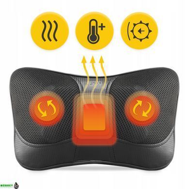 Подушка-масажер 4FIZJO Shiatsu Ultra+ Black (P-5907739319173)