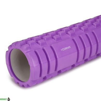 Массажный ролик Cornix EVA 45 x 14 см (валик, роллер) XR-0042 Violet