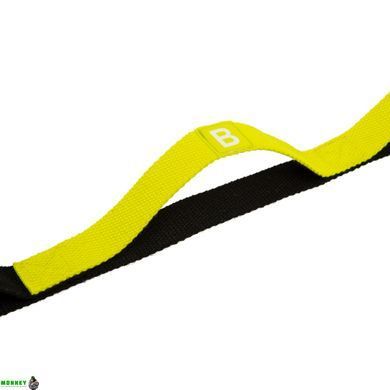 Стрічка для розтяжки Record Stretch Strap FI-6347 8 петель чорний-лимонний