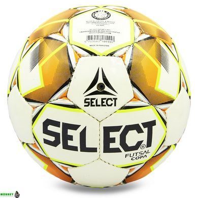 М'яч для футзалу SELECT COPA ST-8155 №4 білий-помаранчевий