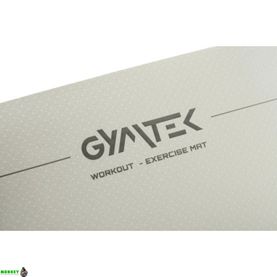 Коврик (мат) для фитнеса и йоги Gymtek ТРЭ 0,6 см серо-черный
