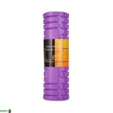 Массажный ролик Cornix EVA 45 x 14 см (валик, роллер) XR-0042 Violet